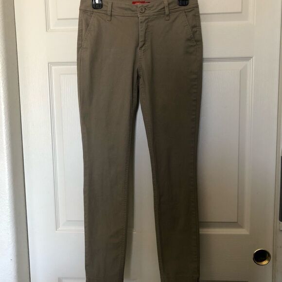 DICKIES Women’s Khaki Stretch Pants Size 3/26 - Picture 1 of 4